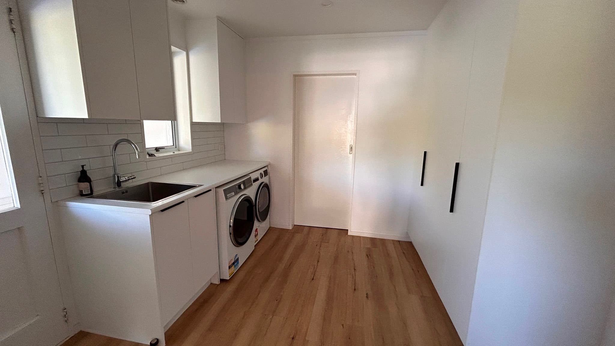 Full laundry with washer and dryer